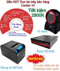 Combo 14 – Trọn bộ phần mềm quản lý VinshopPro6 + máy bán hàng 6.250K. Tiết kiệm 2.900K
